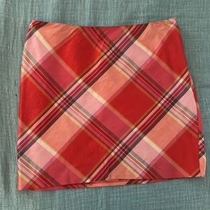 Ralph Lauren Sport silk plaid skirt sz 10